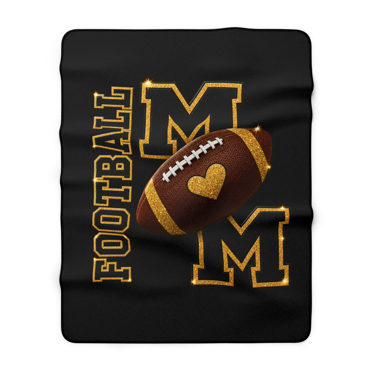 FOOTBALL MOM Sherpa Fleece Blanket
