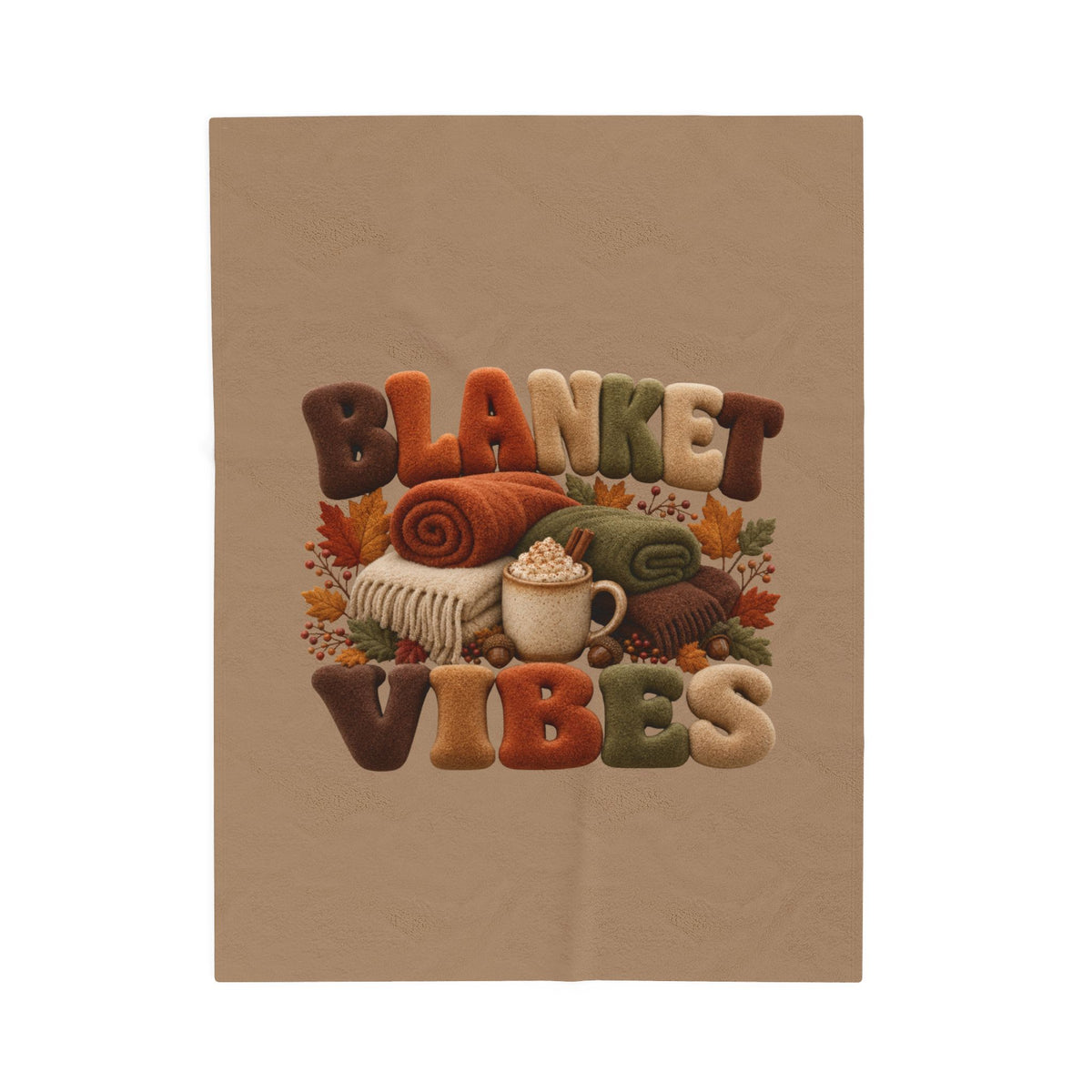 FALL VIBES Velveteen Plush Blanket