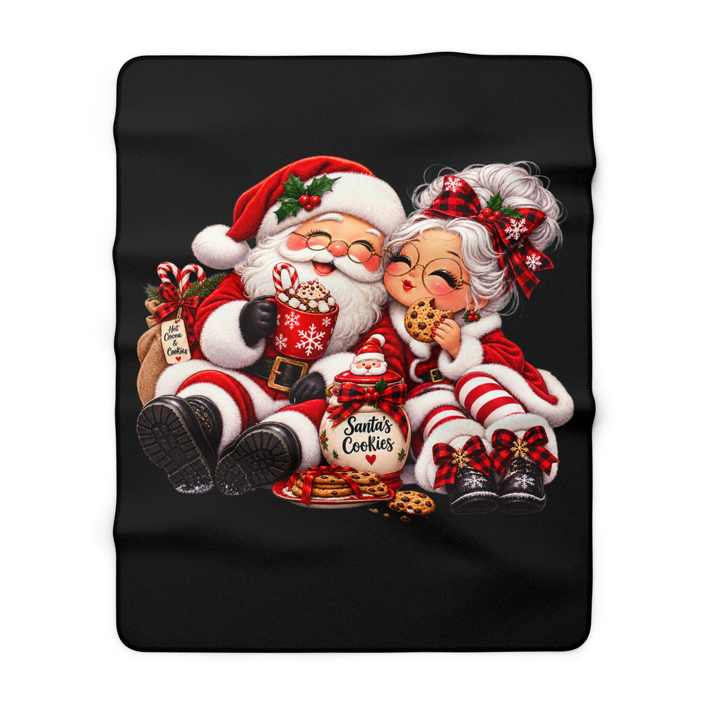 SANTA & MRS. CLAUS Sherpa Fleece Blanket