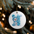 Cute Snowman Ceramic Decoration Ornament, (1pc)