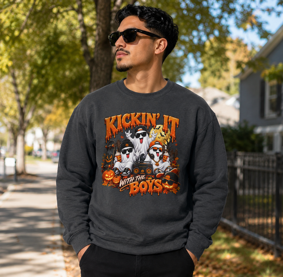 KICKIN IT WITH THE BOYS Heavy Blend Sweatshirt