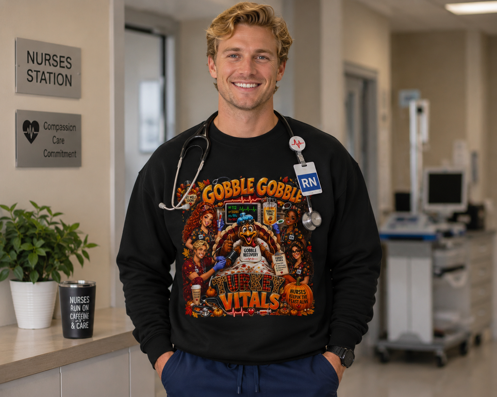 Gobble Gobble Turkey Vitals Sweatshirt