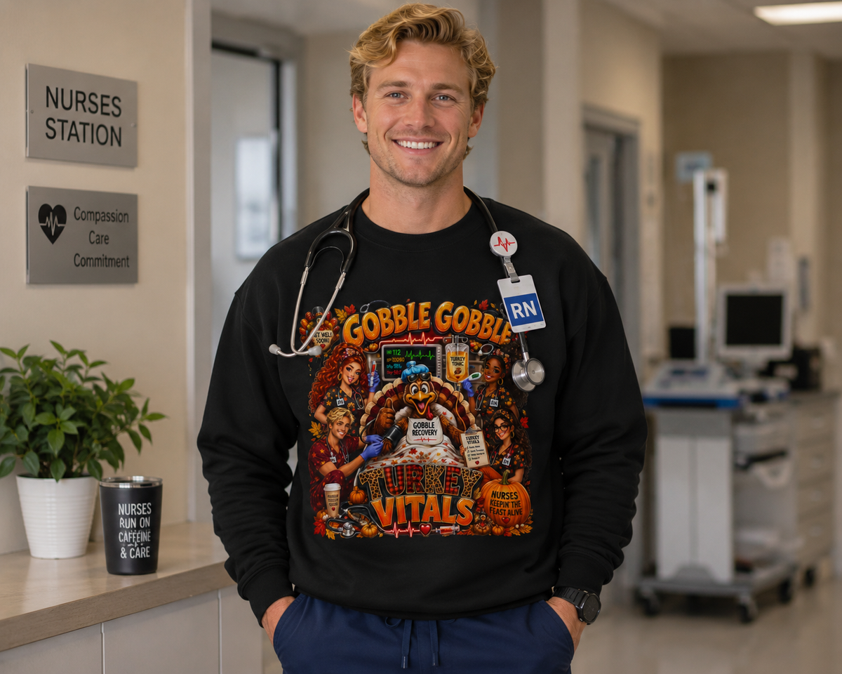 Gobble Gobble Turkey Vitals Sweatshirt