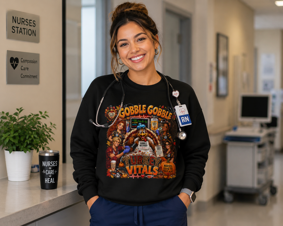 Gobble Gobble Turkey Vitals Sweatshirt