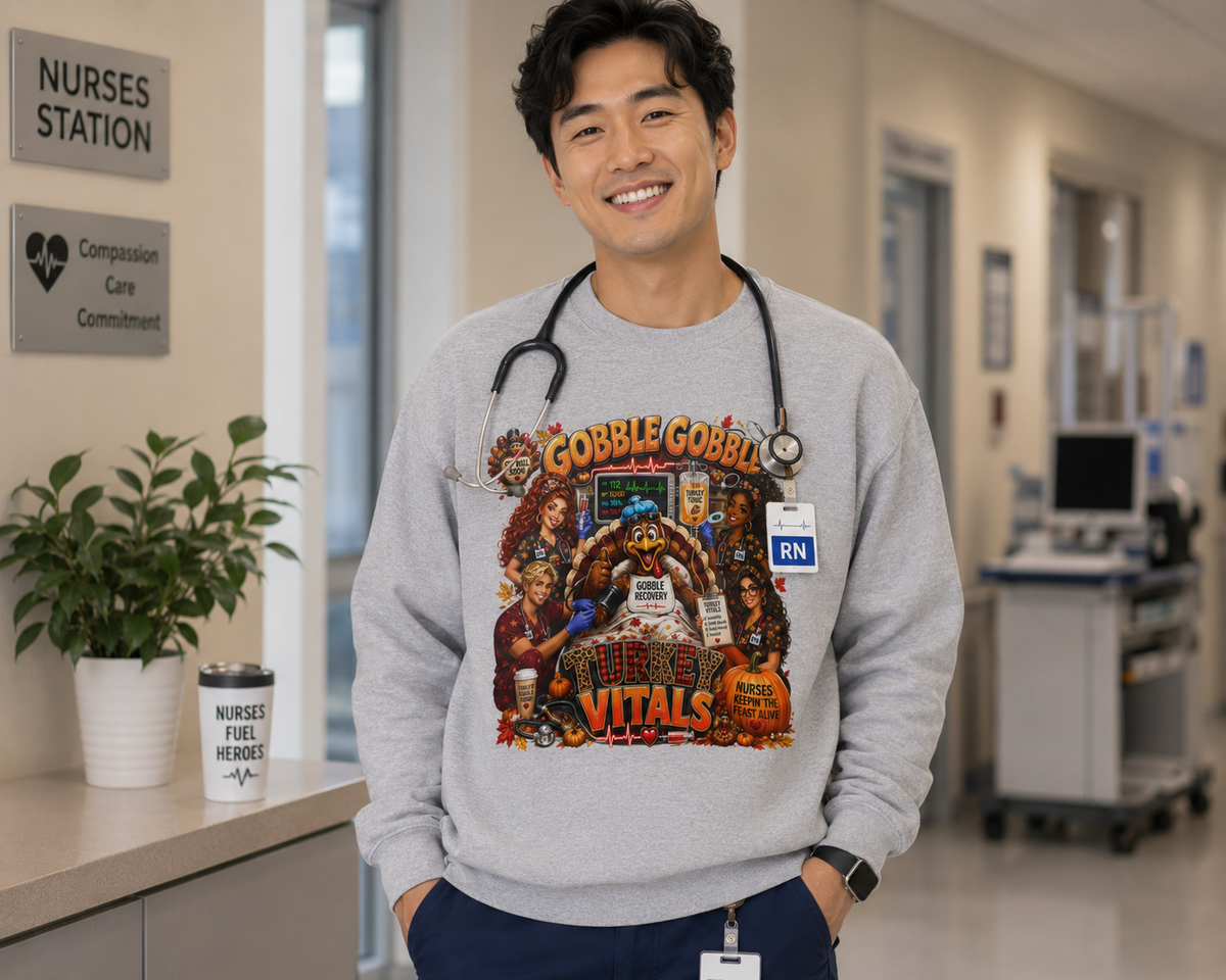 Gobble Gobble Turkey Vitals Sweatshirt