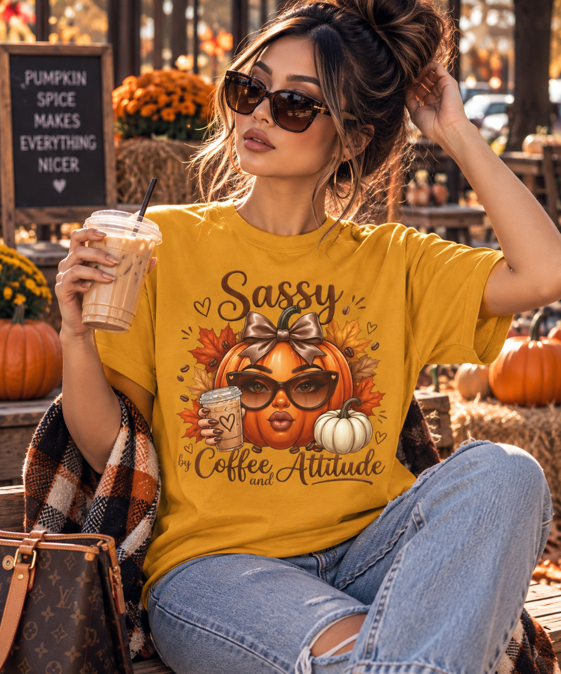 Sassy Coffee & Attitude Fall Shirt