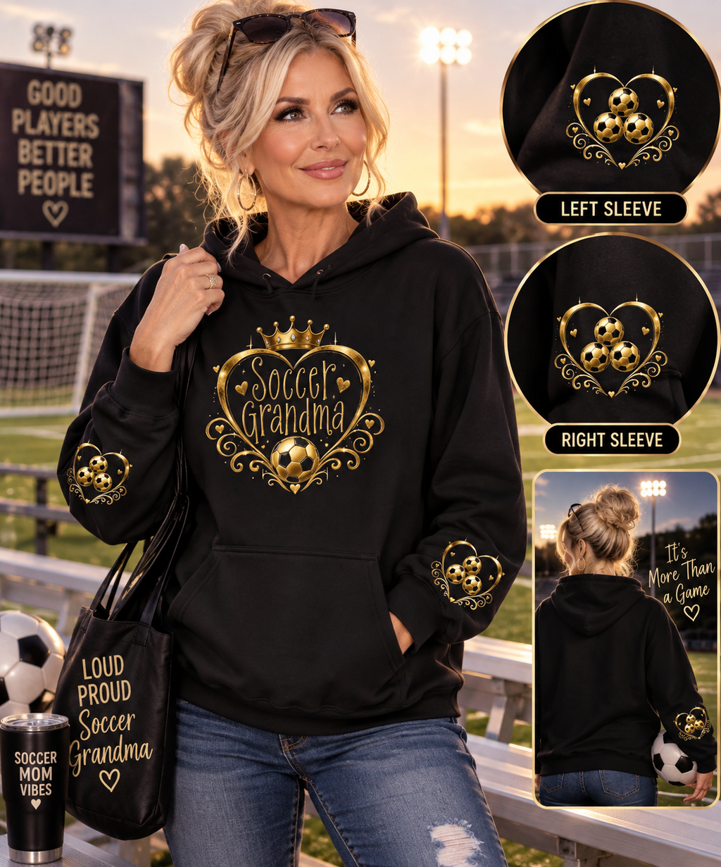 CLASSY SOCCER GRANDMA Hooded Sweatshirt