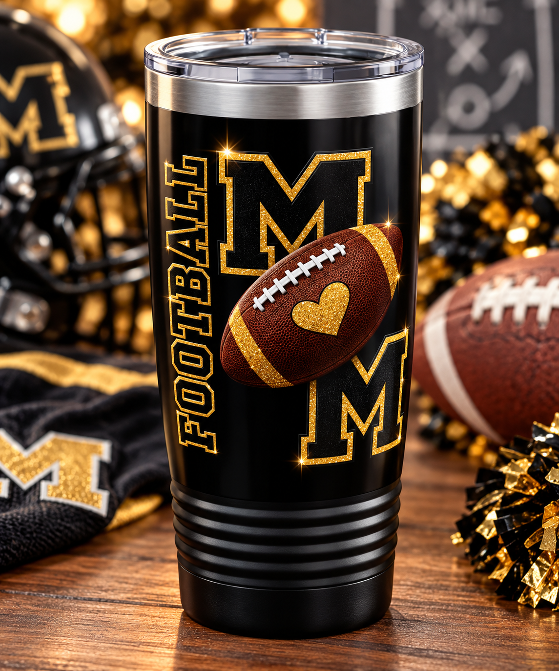 FOOTBALL MOM COFFEE Ringneck Tumbler, 20oz