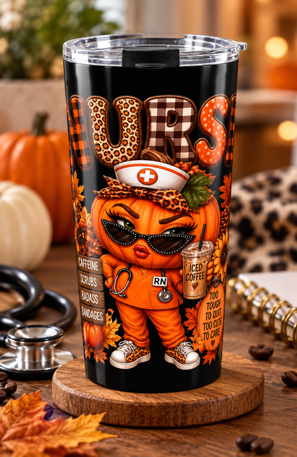 SASSY NURSE FALL COFFEE Tumbler 20oz
