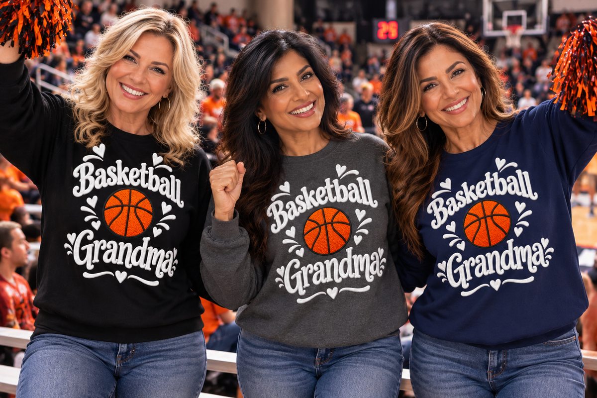 BASKETBALL GRANDMA Crewneck Sweatshirt