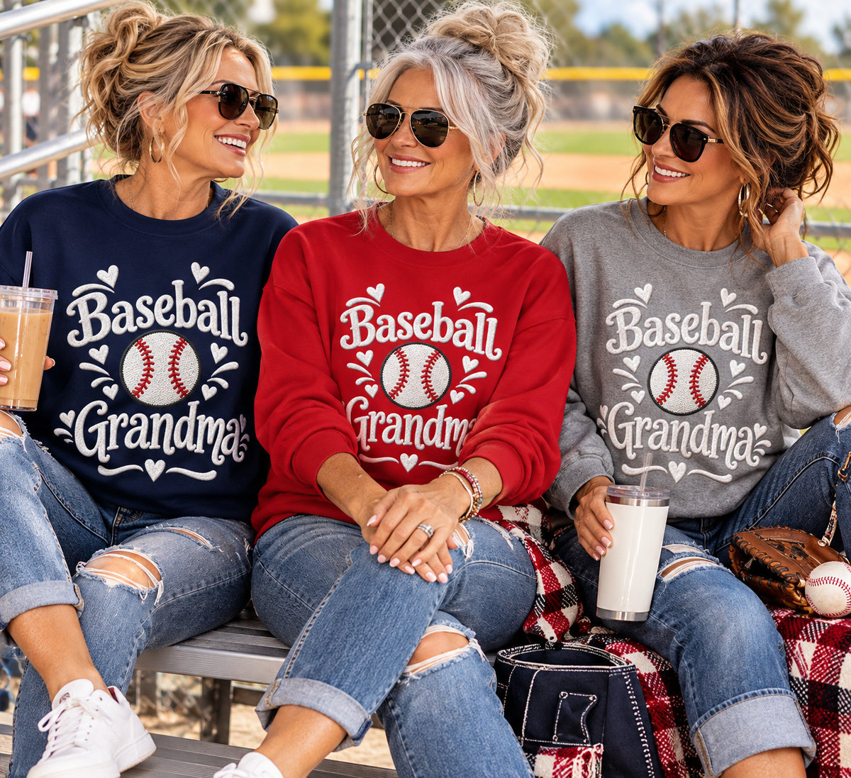 BASEBALL GRANDMA Crewneck Sweatshirt