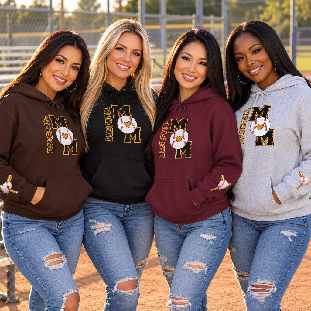 BASEBALL MOM Hooded Sweatshirt