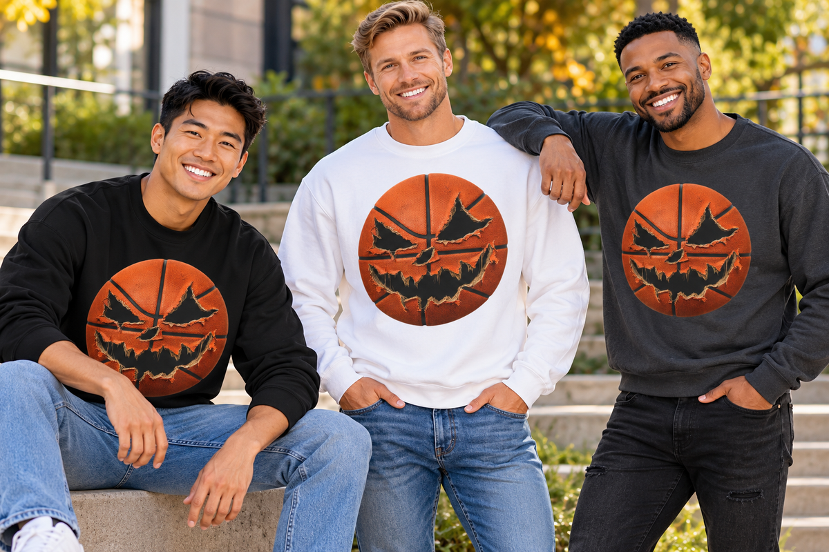 PUMPKIN BASKETBALL Unisex Heavy Blend™ Crewneck Sweatshirt