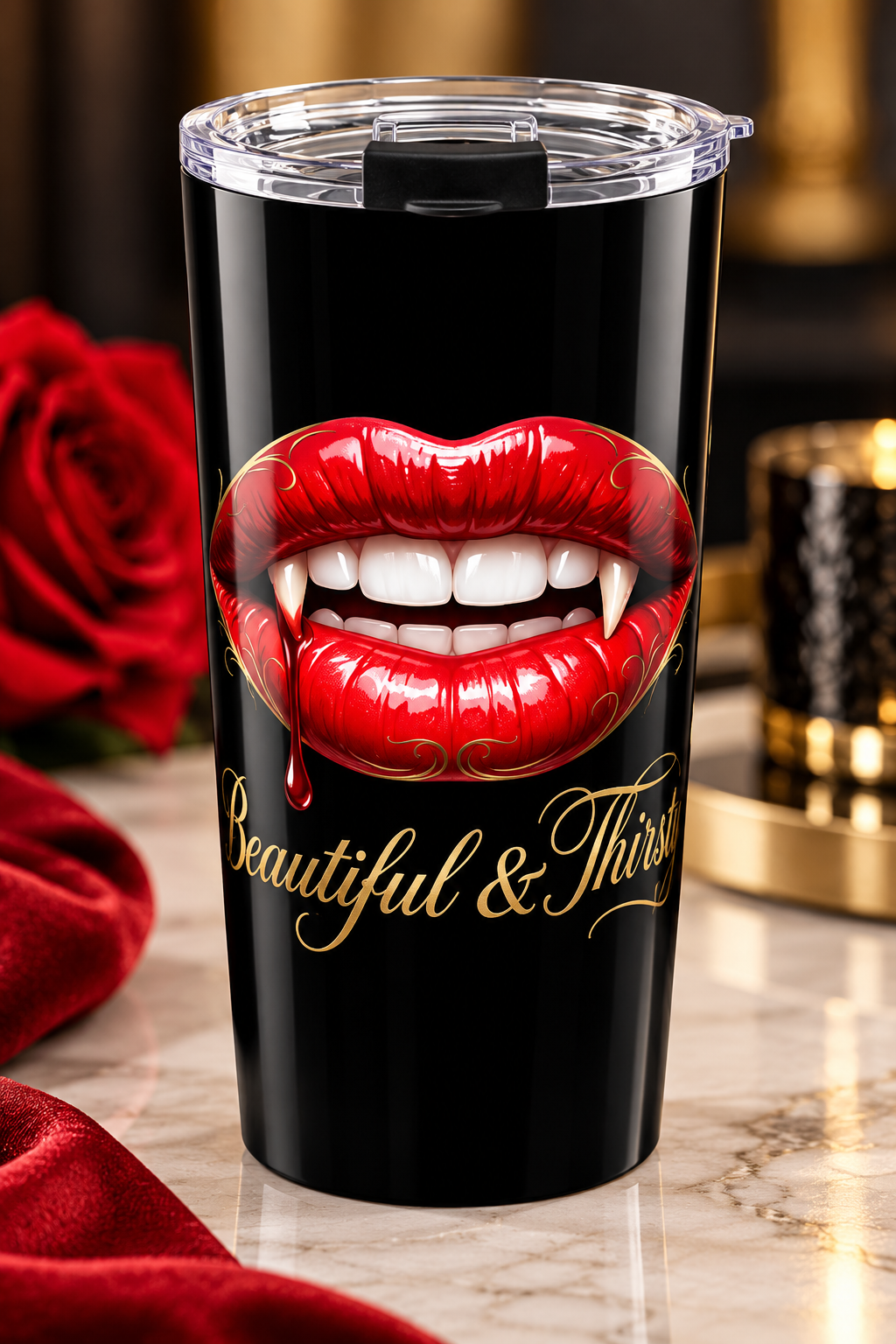 BEAUTIFUL AND THIRSTY COFFEE Tumbler 20oz