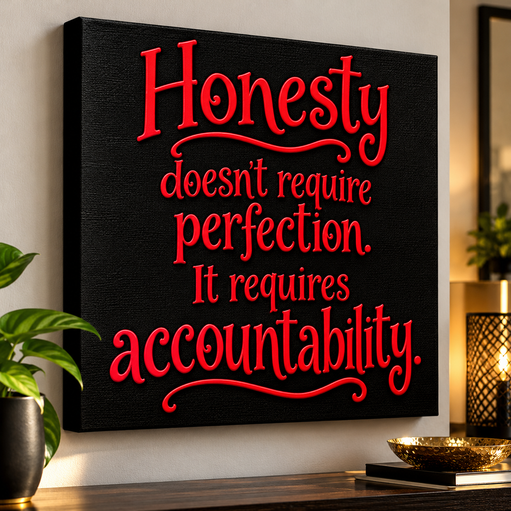 Honesty & Accountability Canvas Wall Art
