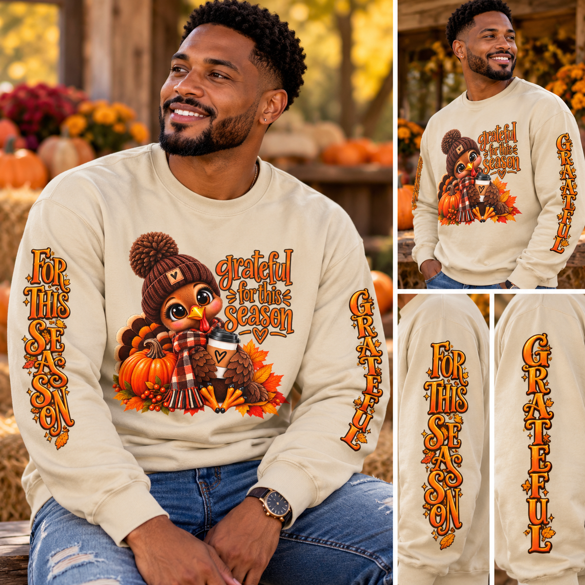 GRATEFUL FOR THIS SEASON Crewneck Sweatshirt