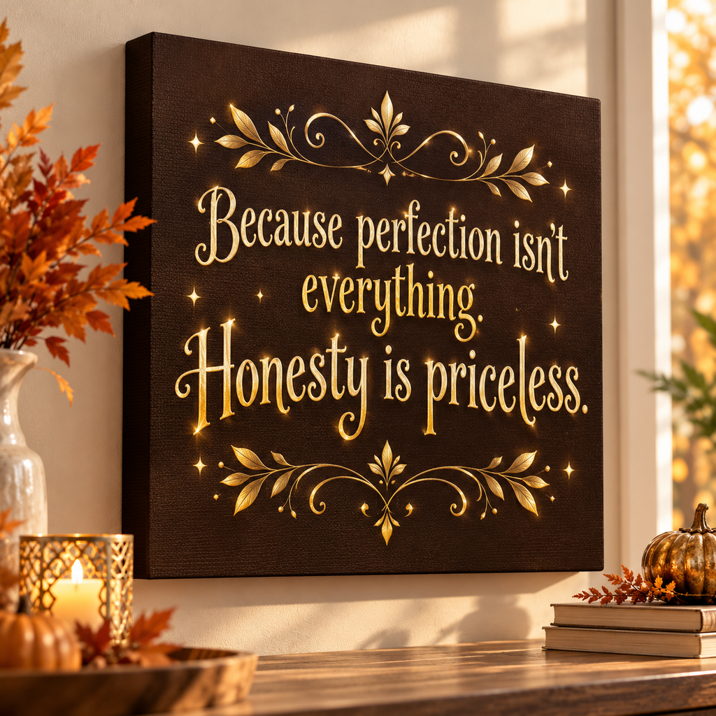 HONESTY IS PRICELESS Matte Canvas, Stretched, 1.25"