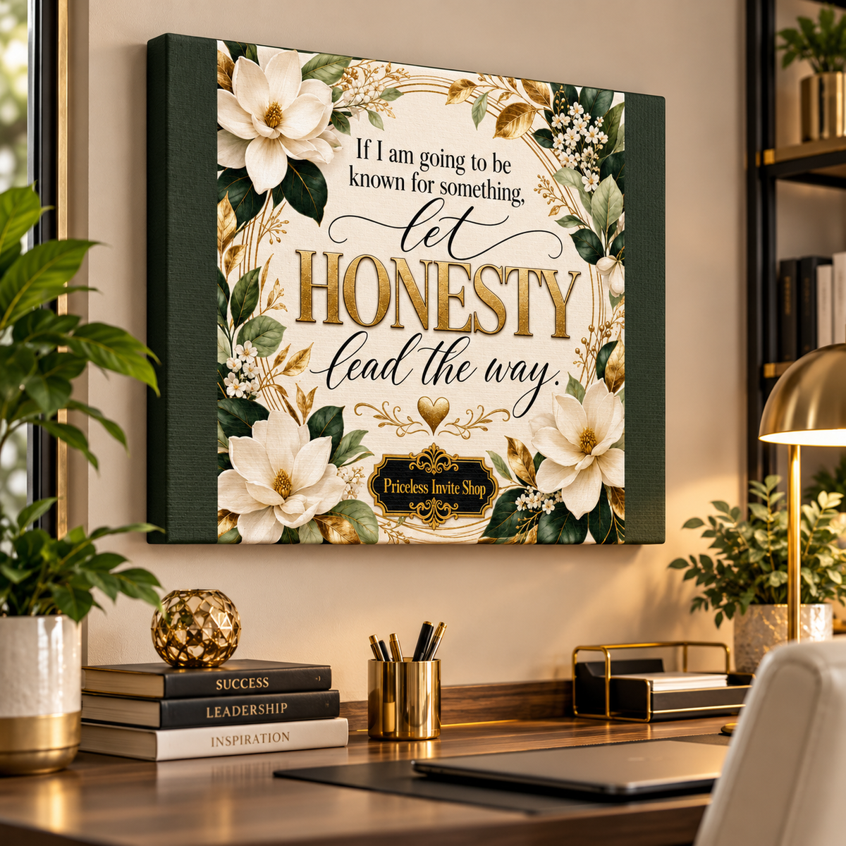 Let Honesty Lead the Way | Inspirational Canvas Wall Art