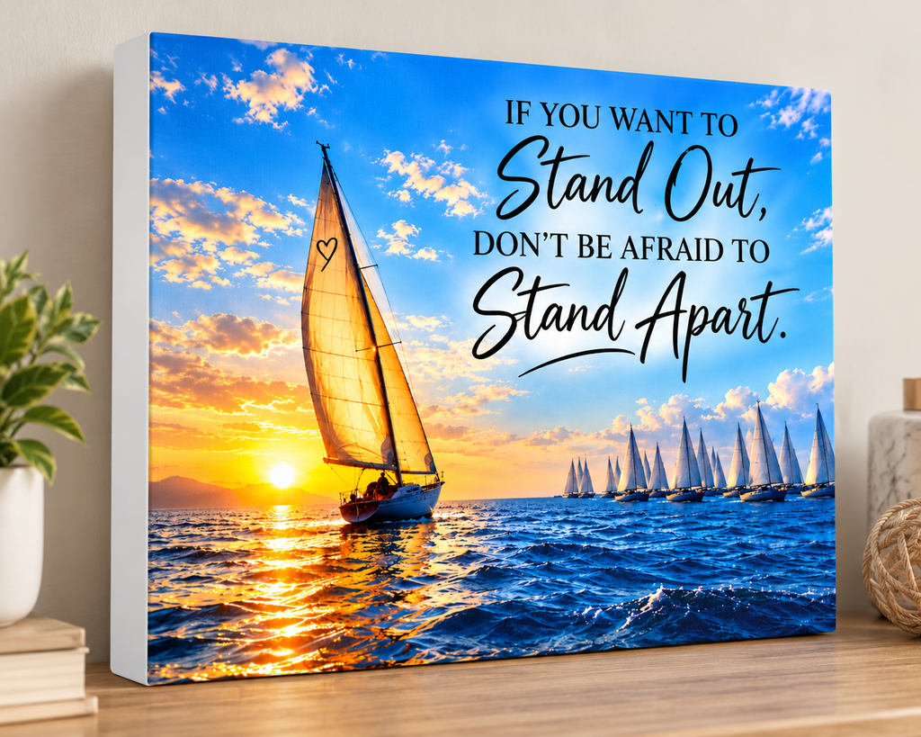 Stand Out, Stand Apart – Inspirational Canvas Wall Art