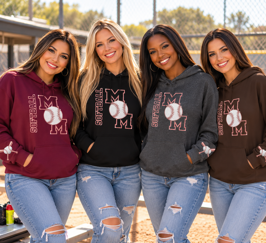 SOFTBALL MOM Hooded Sweatshirt
