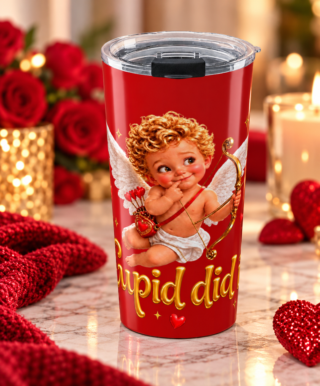 CUPID DID IT COFFEE Tumbler 20oz