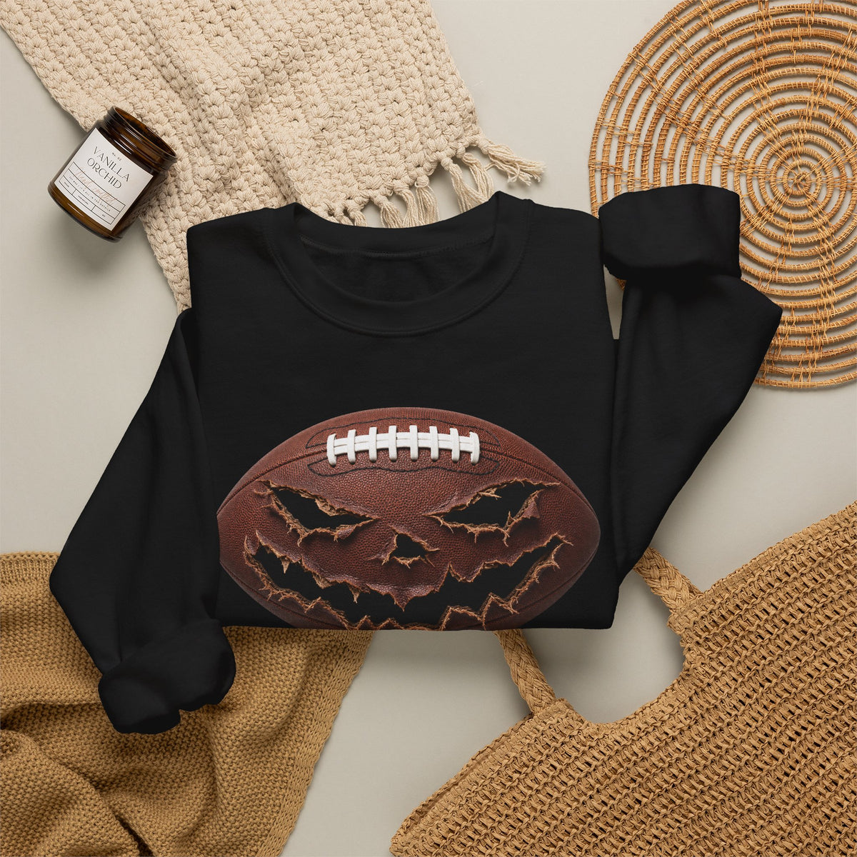 PUMPKIN FOOTBALL Unisex Heavy Blend™ Crewneck Sweatshirt