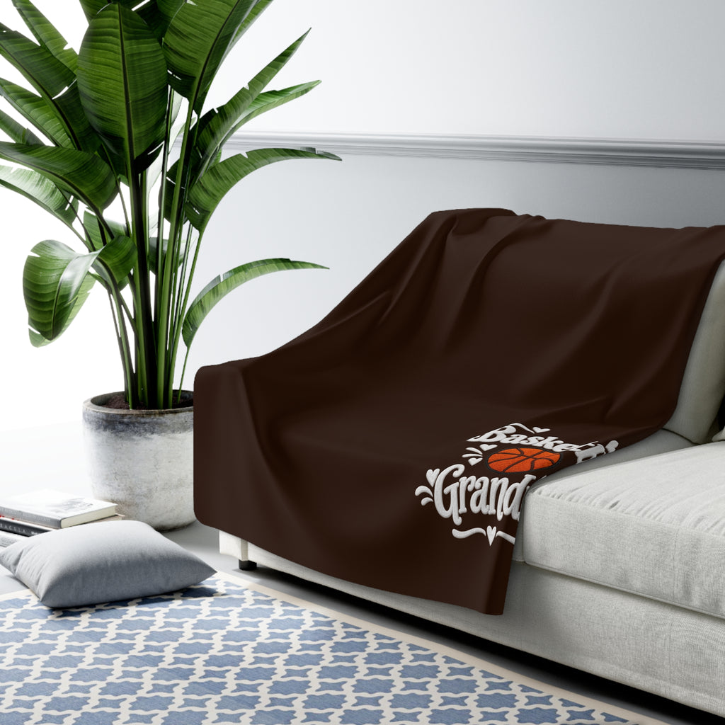 BASKETBALL GRANDMA Sherpa Fleece Blanket