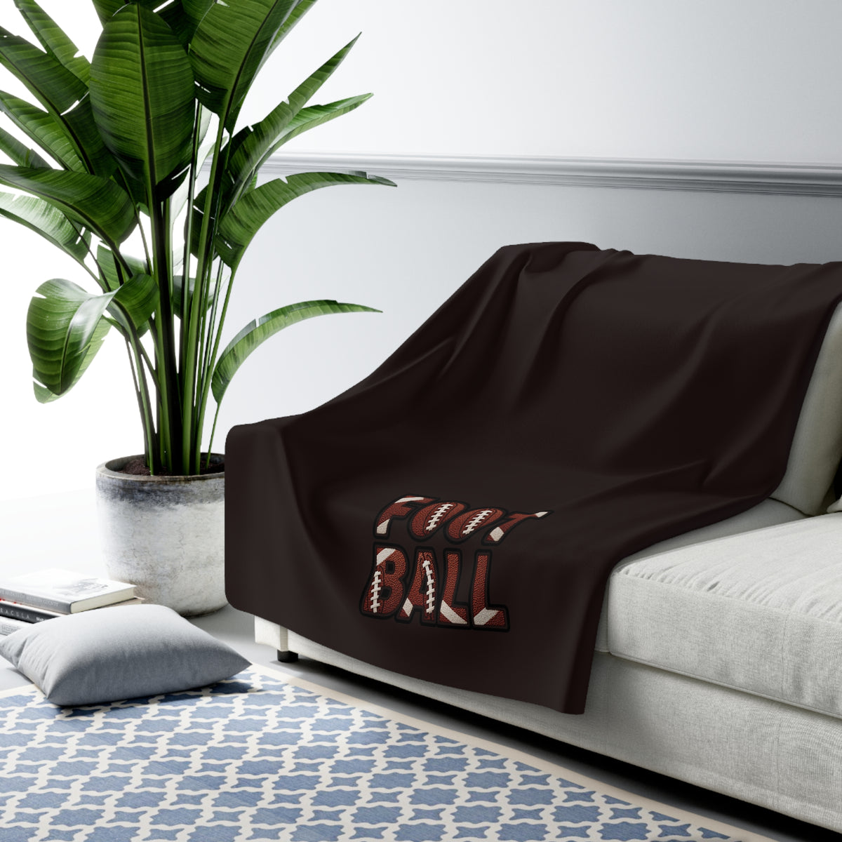 FOOTBALL Sherpa Fleece Blanket