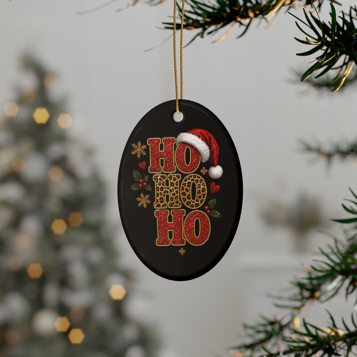 HOHOHO CHRISTMAS Ceramic Ornaments (1pcs, 5pcs, 10pcs, 20pcs)
