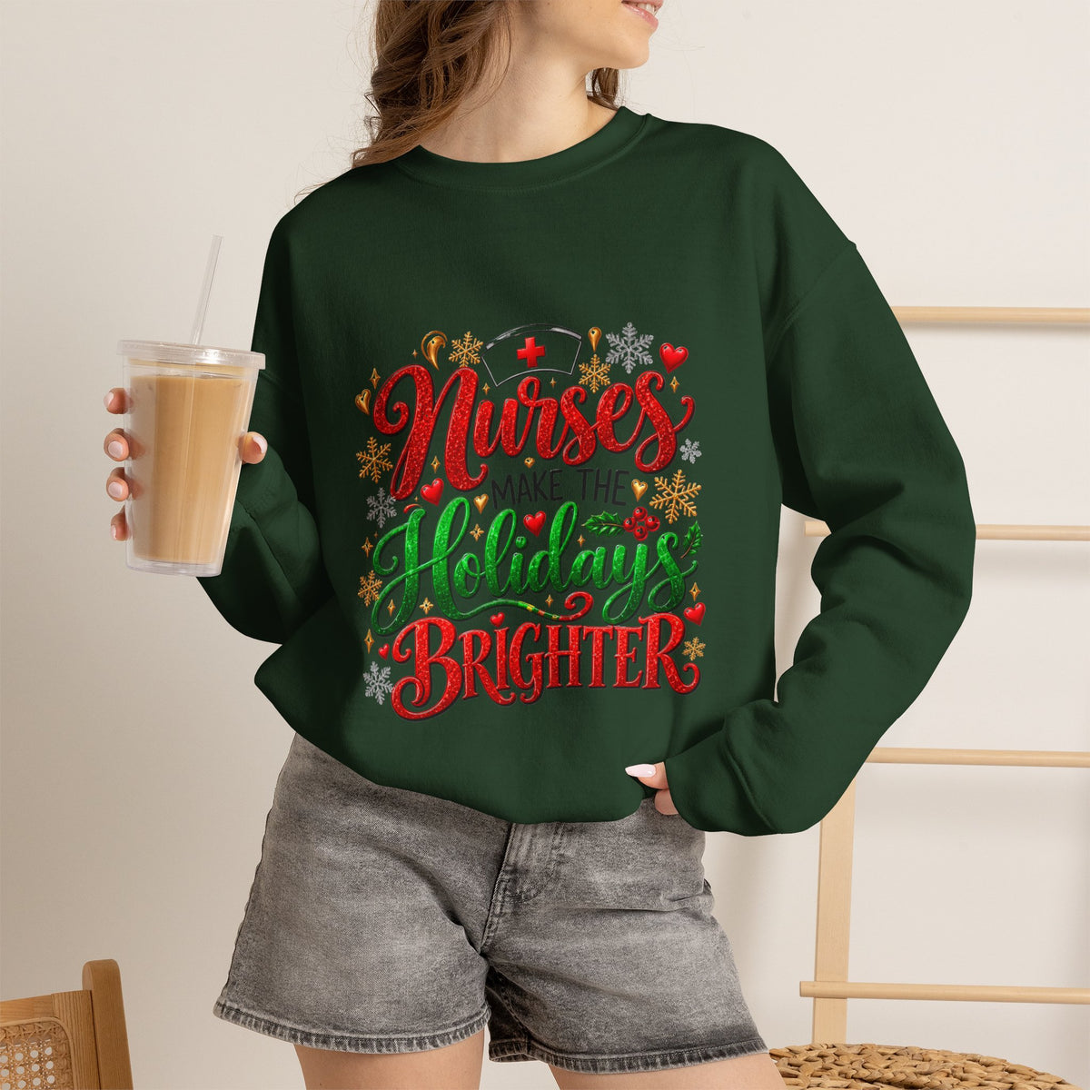 NURSES HOLIDAY Crewneck Sweatshirt