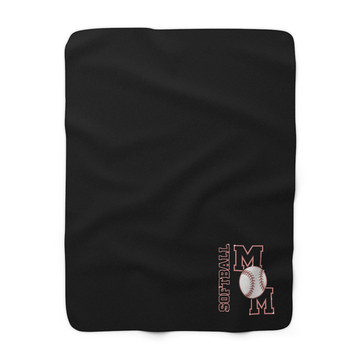 SOFTBALL MOM Sherpa Fleece Blanket