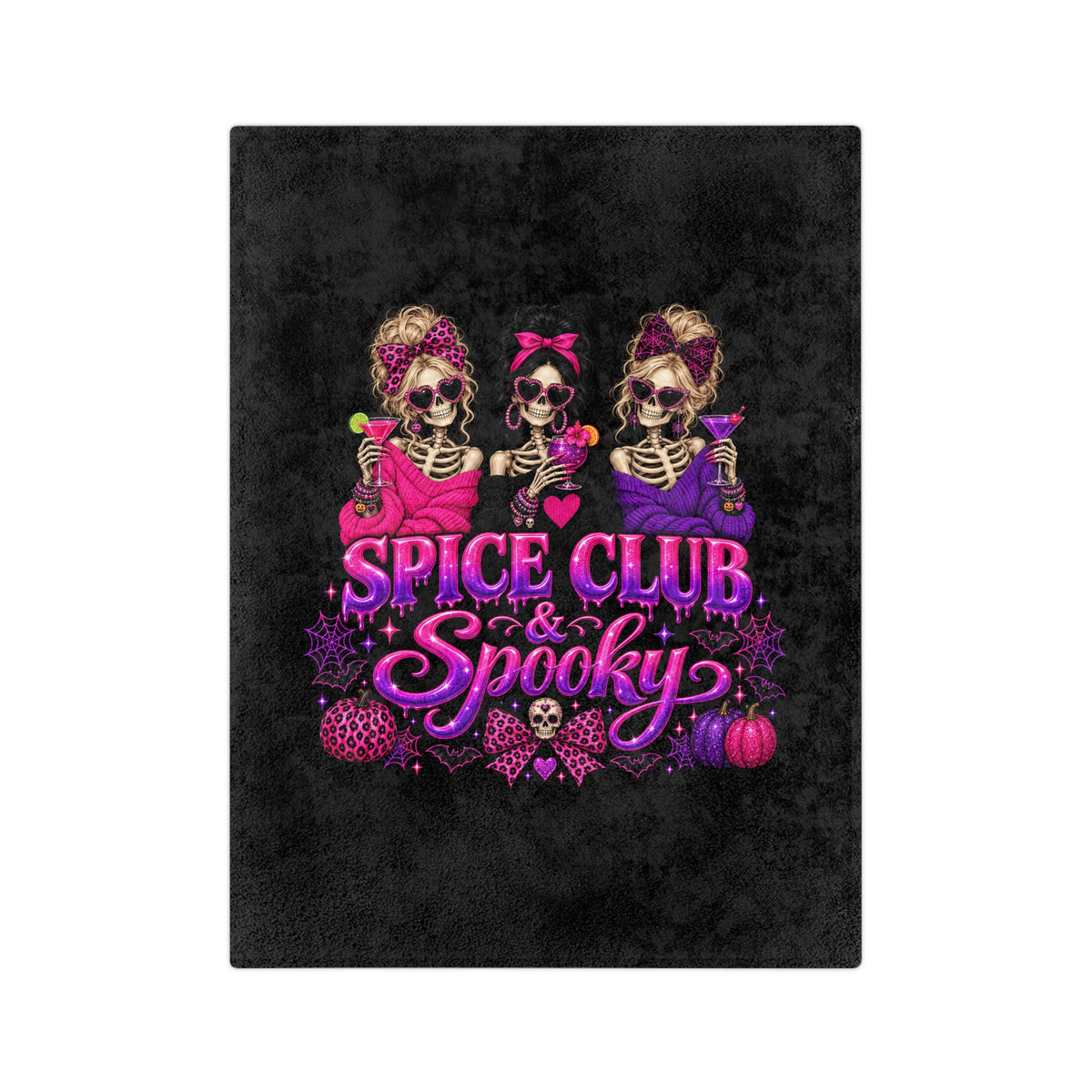 SPICE CLUB & SPOOKY Velveteen Microfiber Blanket