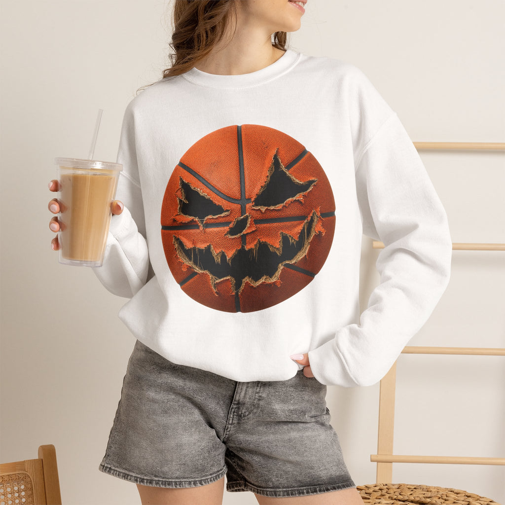 PUMPKIN BASKETBALL Unisex Heavy Blend™ Crewneck Sweatshirt