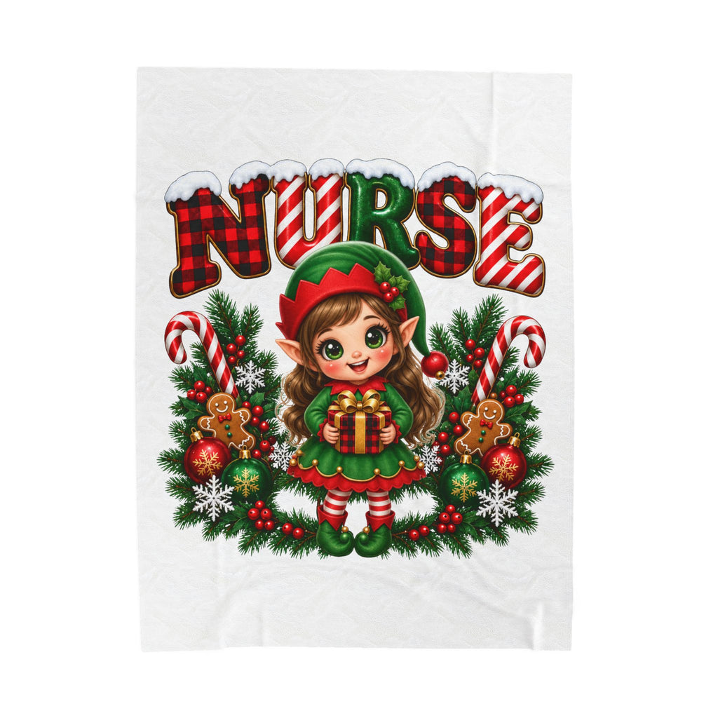 CHRISTMAS ELF Velveteen Plush Blanket