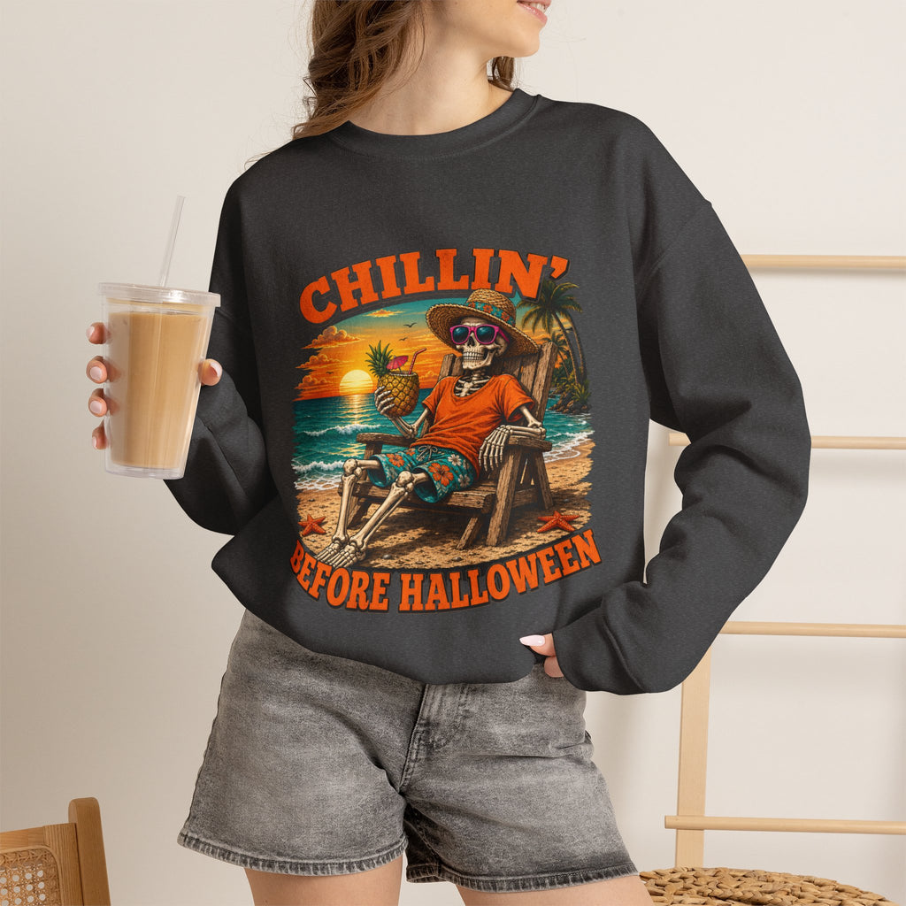 CHILLIN BEFORE HALLOWEEN Heavy Blend Sweatshirt