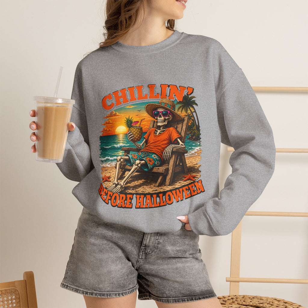 CHILLIN BEFORE HALLOWEEN Heavy Blend Sweatshirt