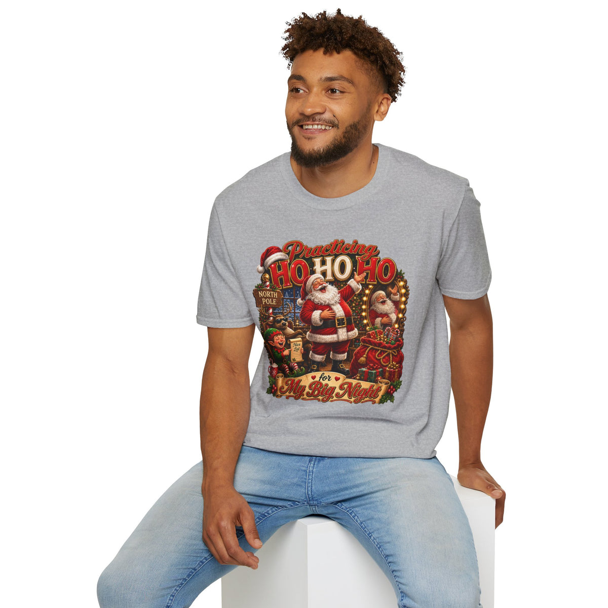 SANTA PRACTICING HOHOHO Unisex Softstyle T-Shirt