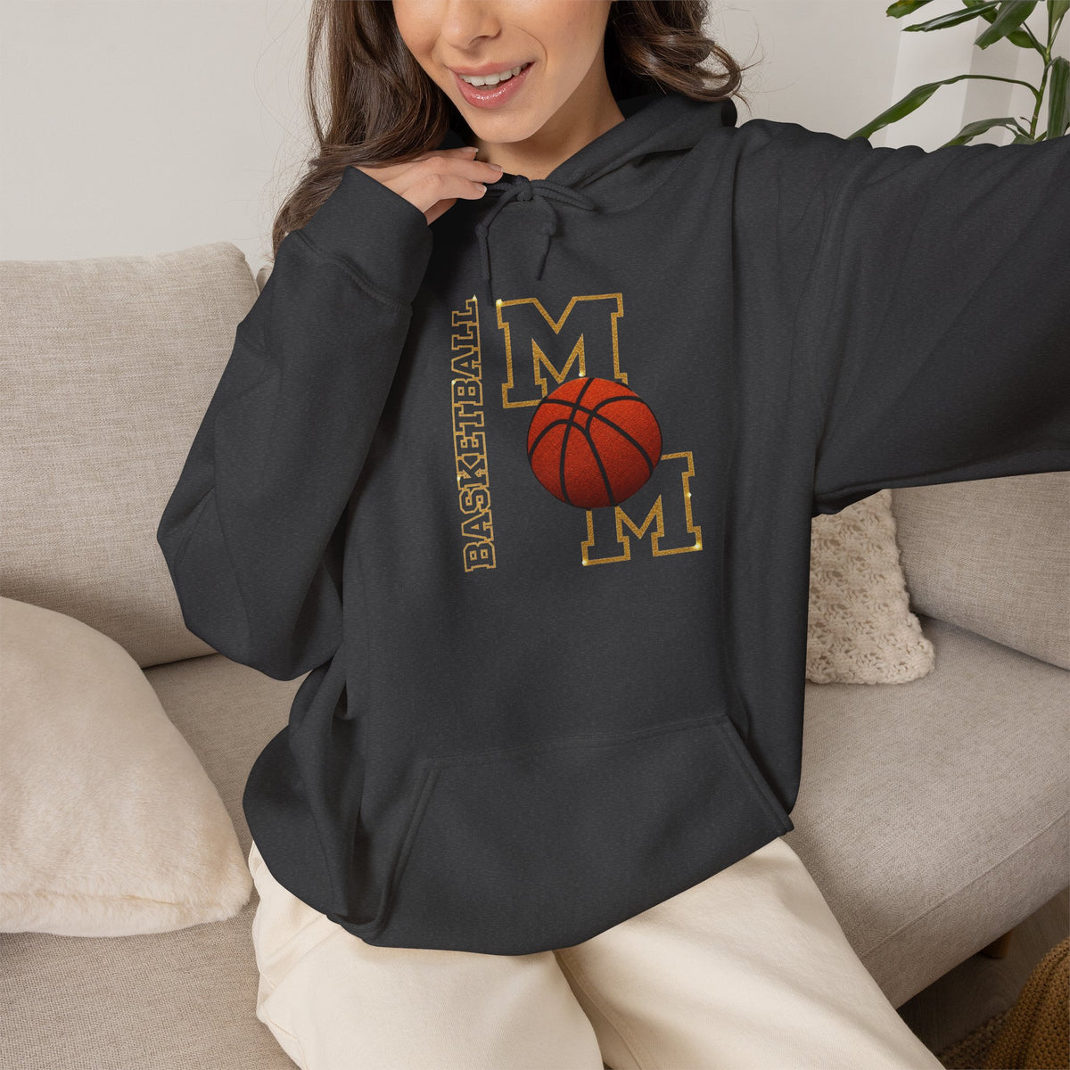 BASKETBALL MOM Hooded Sweatshirt