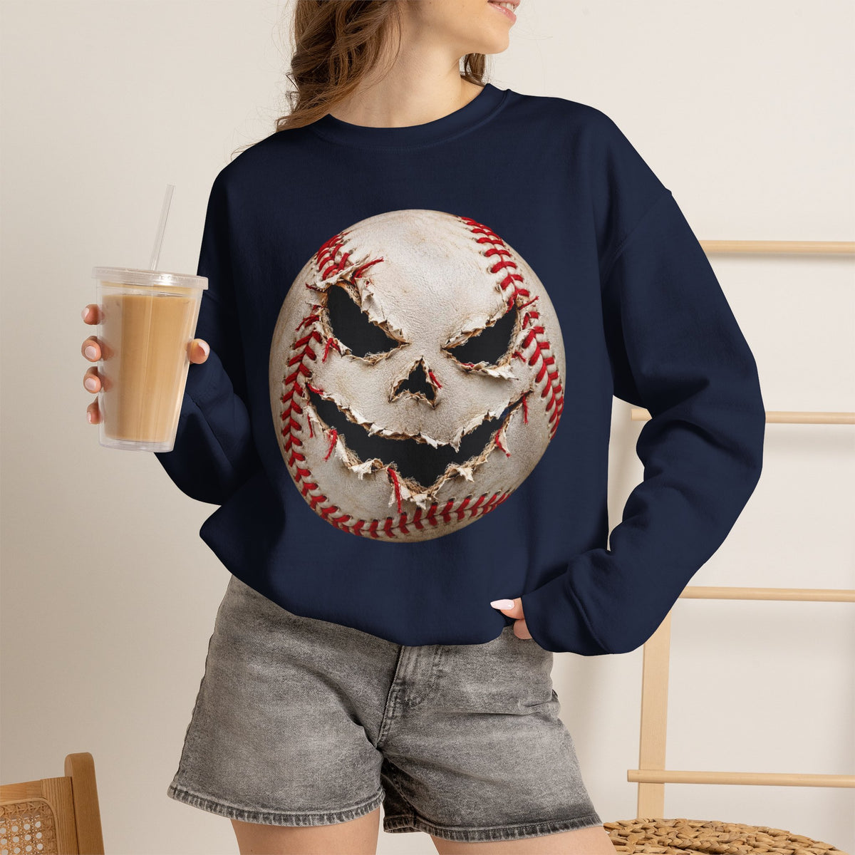 PUMPKIN BASEBALL Unisex Heavy Blend™ Crewneck Sweatshirt