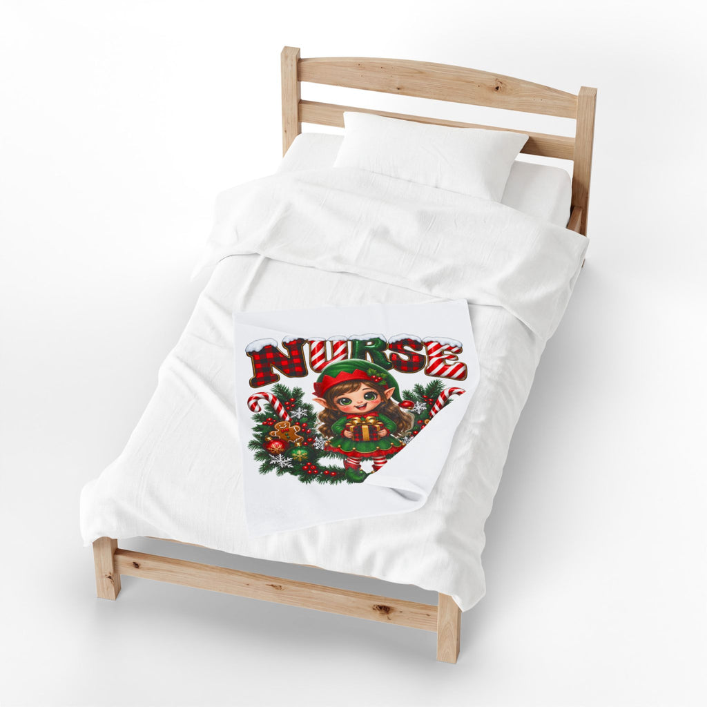 CHRISTMAS ELF Velveteen Plush Blanket
