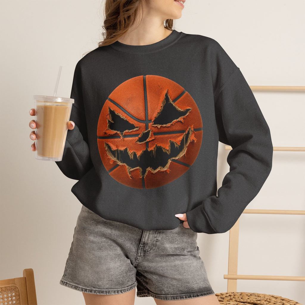PUMPKIN BASKETBALL Unisex Heavy Blend™ Crewneck Sweatshirt