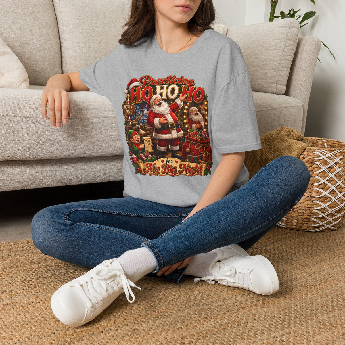 SANTA PRACTICING HOHOHO Unisex Softstyle T-Shirt