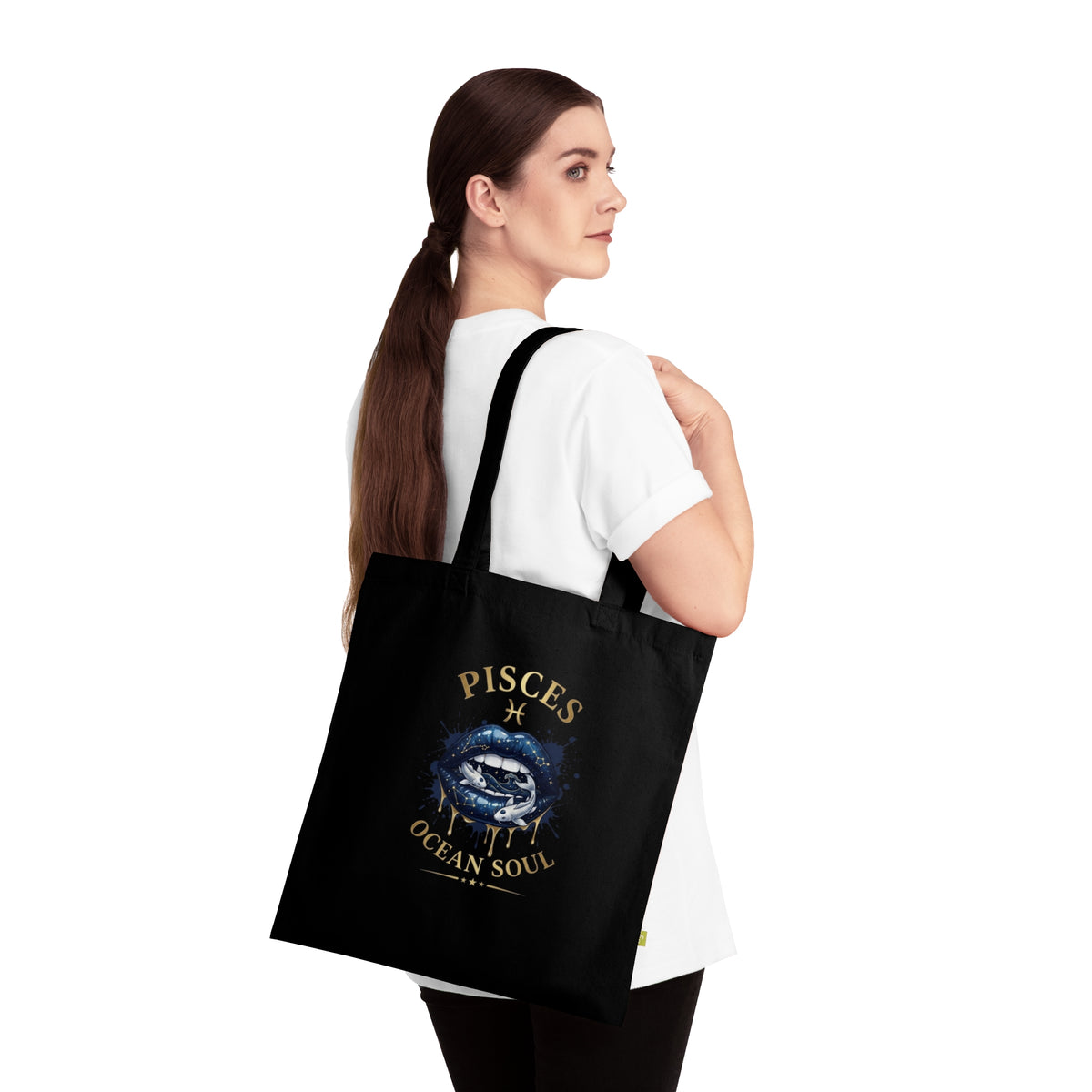 Pisces Zodiac Celestial Tote Bag