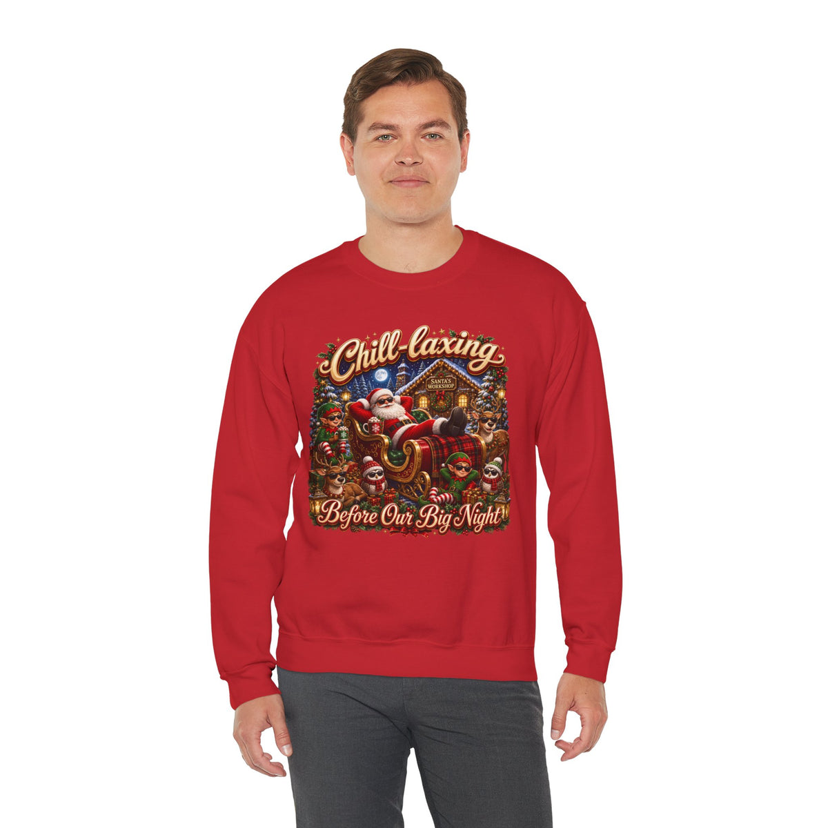 CHRISTMAS CHILL Unisex Heavy Blend Crewneck Sweatshirt