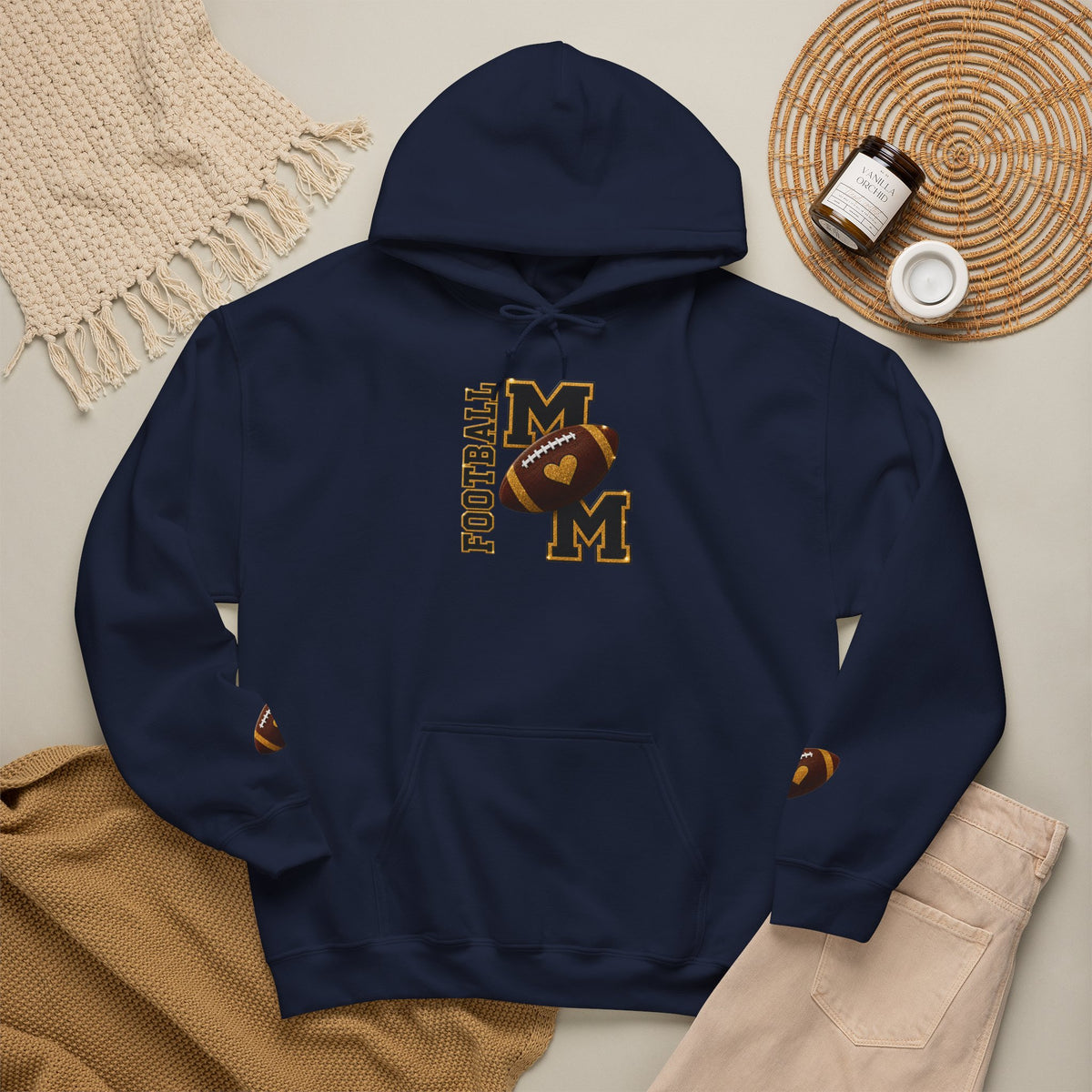 FOOTBALL MOM Hooded Sweatshirt