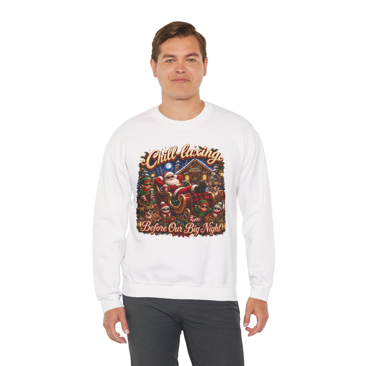 CHRISTMAS CHILL Unisex Heavy Blend Crewneck Sweatshirt