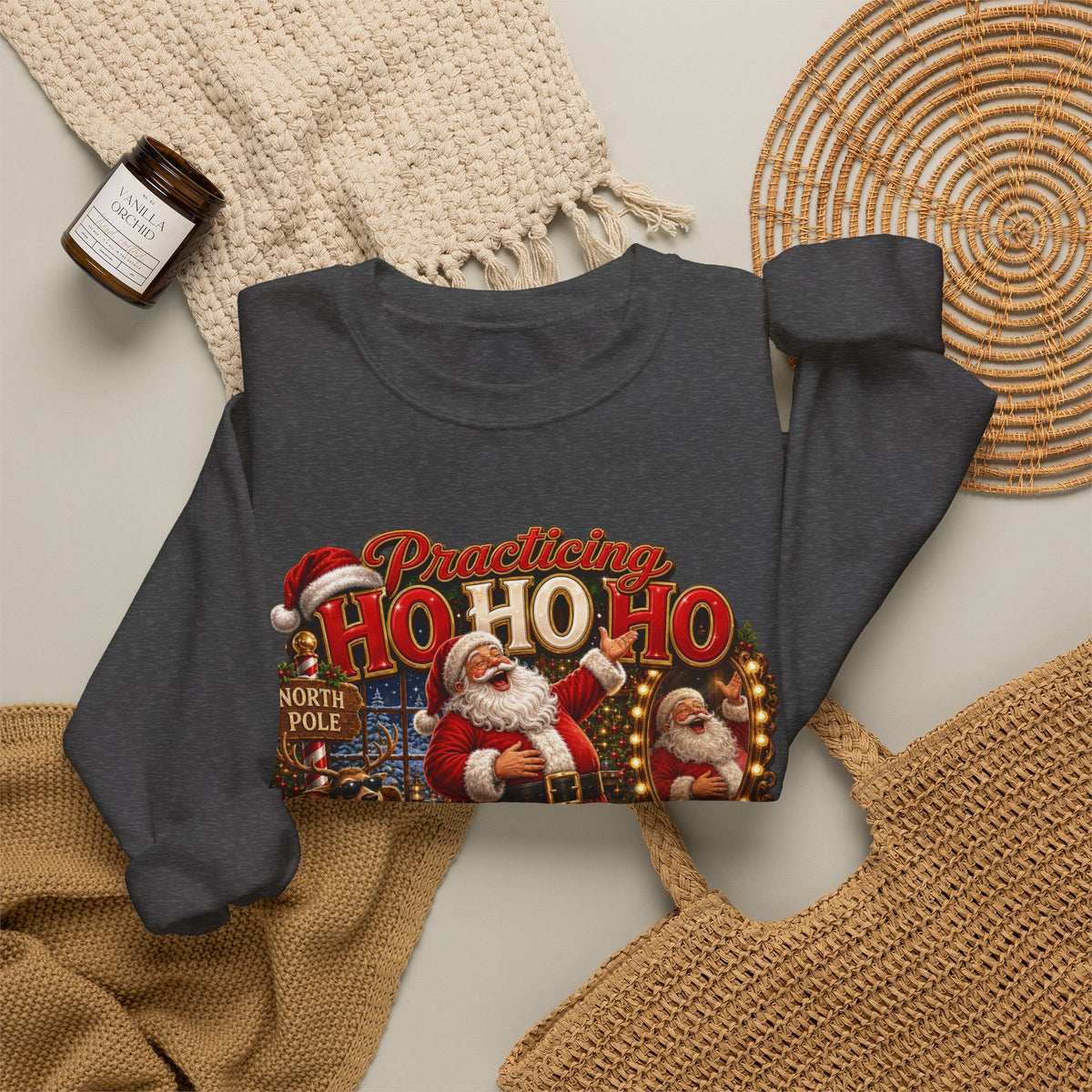 SANTA PRACTICING HOHOHO Crewneck Sweatshirt