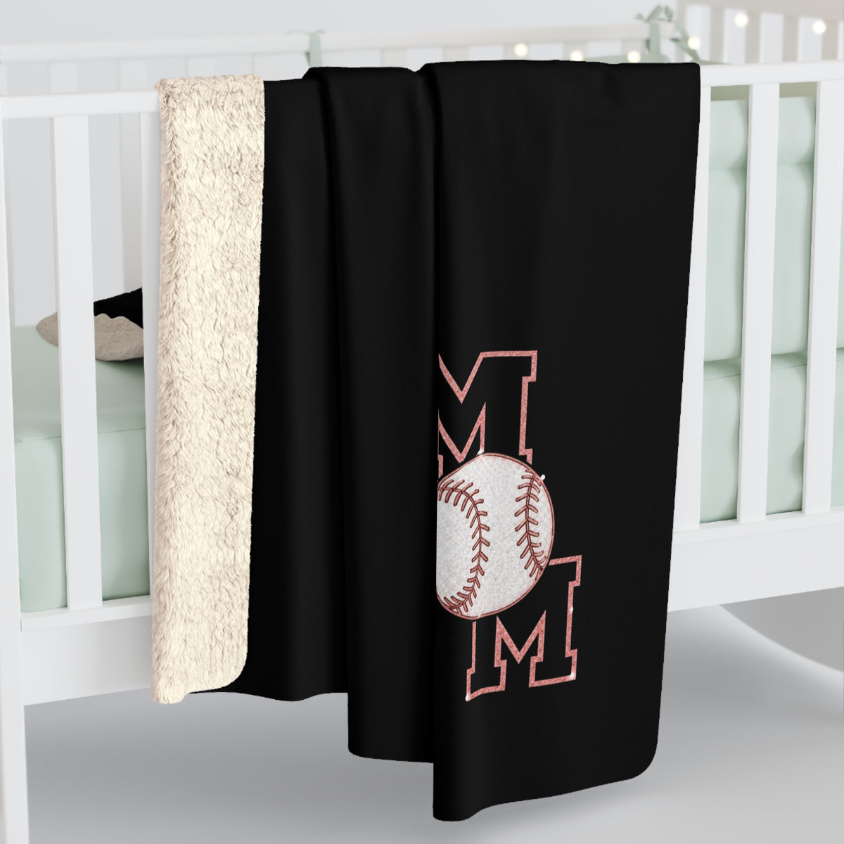 SOFTBALL MOM Sherpa Fleece Blanket