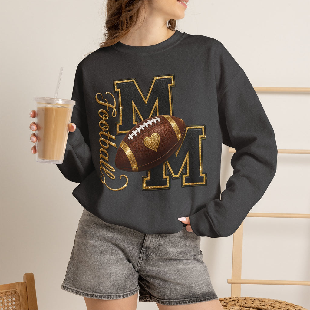  FOOTBALL MOM Heavy Blend Crewneck Sweatshirt