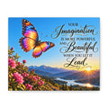 Let Your Imagination Lead – Inspirational Butterfly Canvas Wall Art